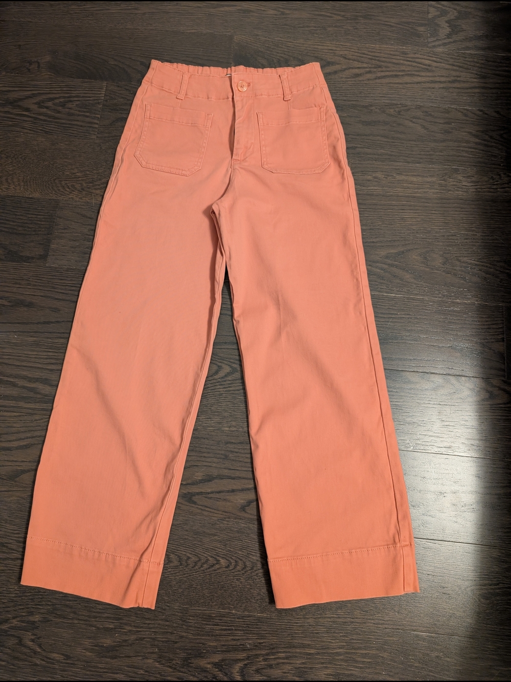Coral Button-Front Pants